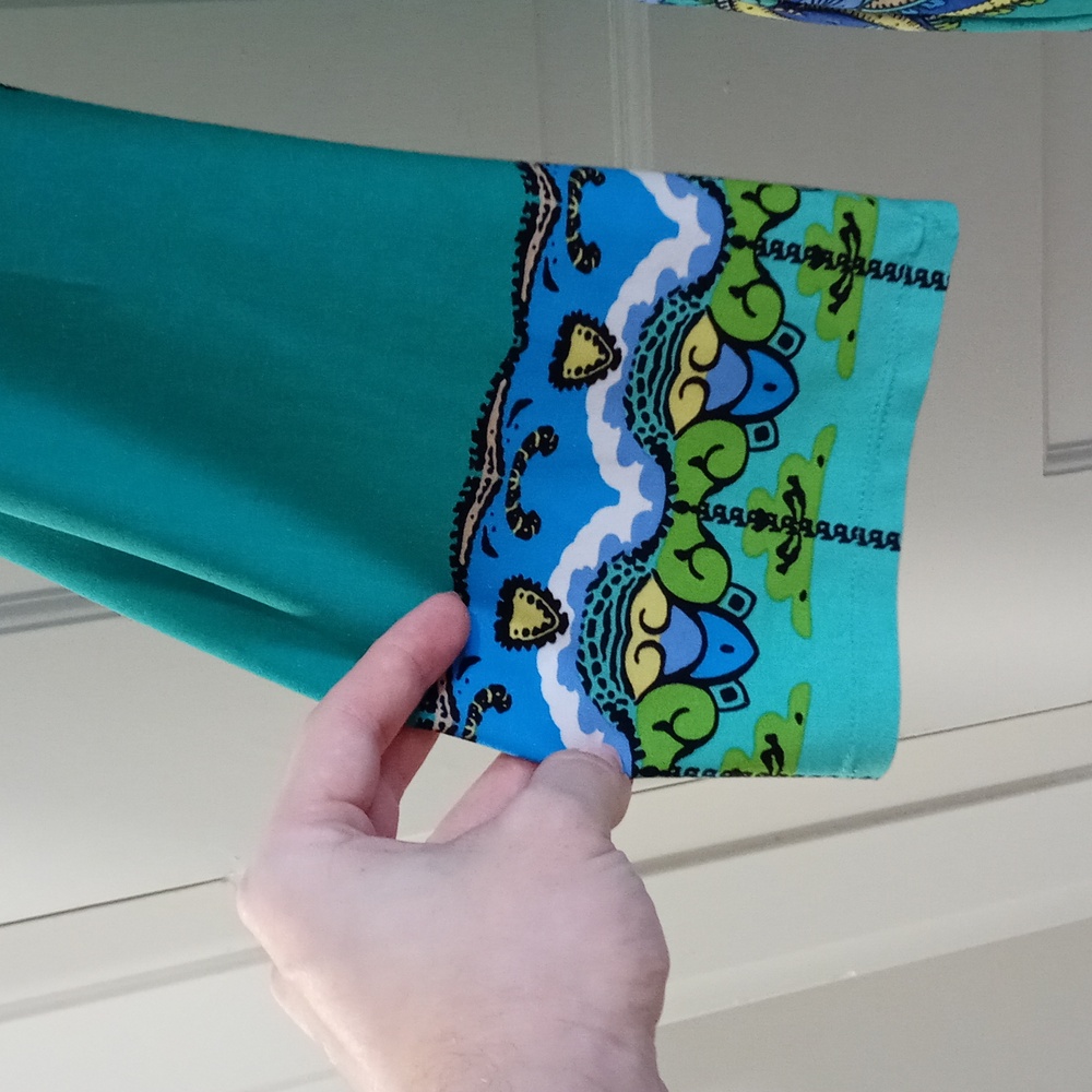 🦚Ronni Nicole🦚 - Green/Turquoise Paisley Stretch Sheath Dress - Picture 3 of 13